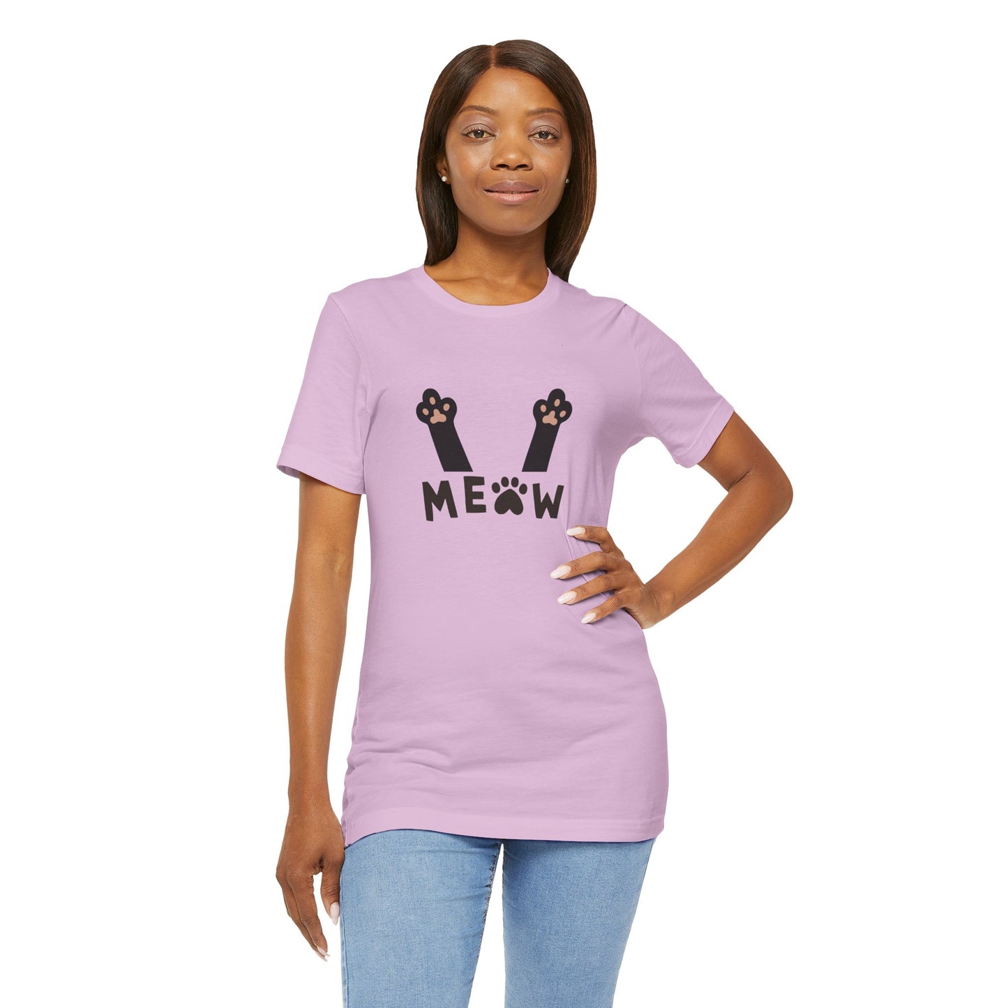 Meow Cat Paw Unisex Jersey Tee