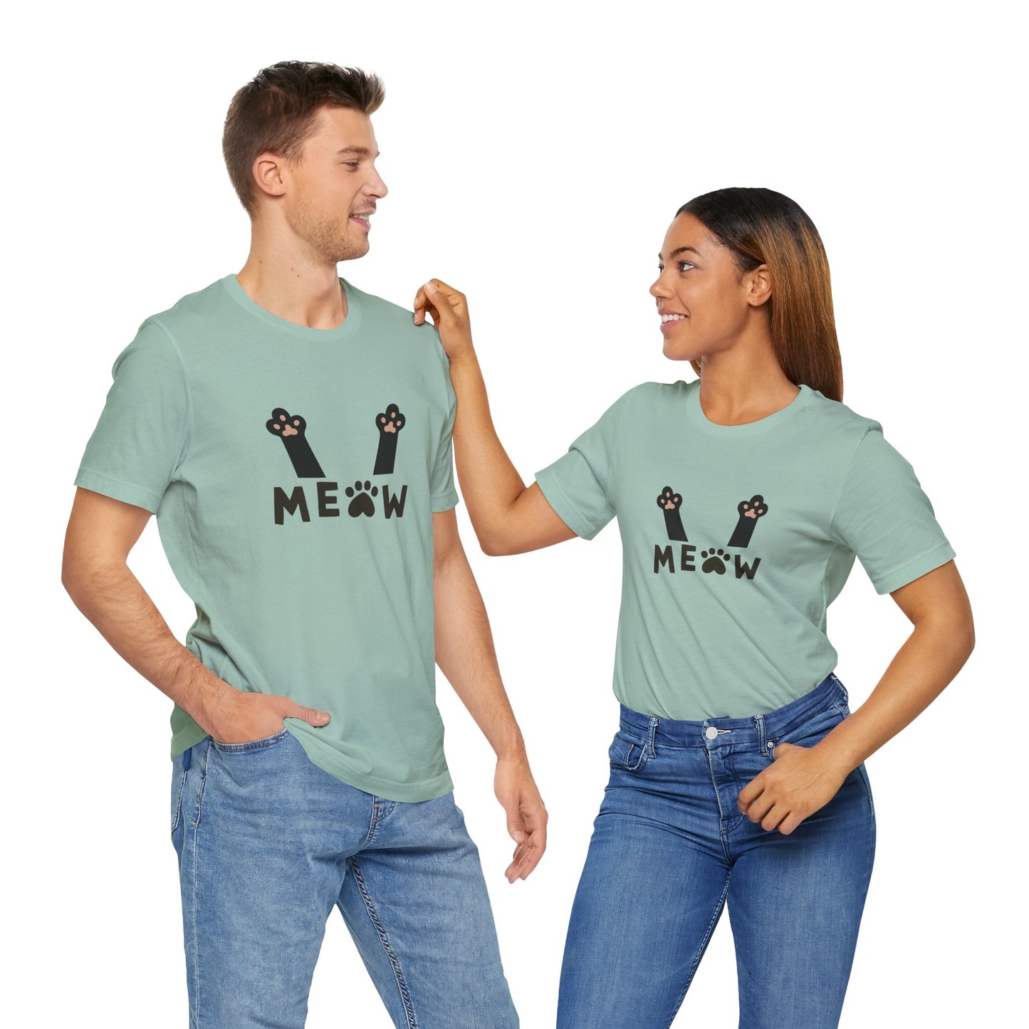 Meow Cat Paw Unisex Jersey Tee