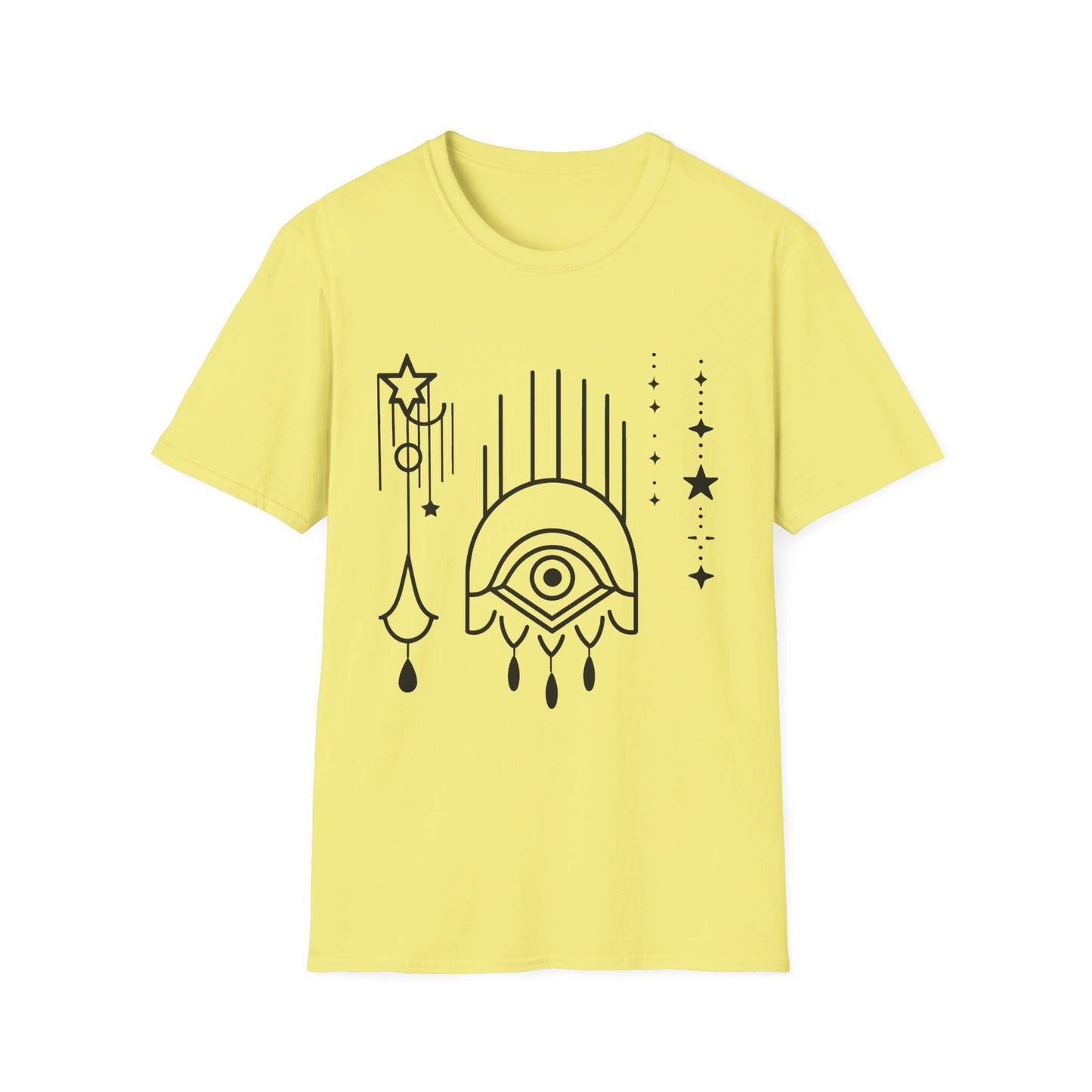 Mystical Eye Unisex Softstyle T-Shirt for Spiritual Seekers