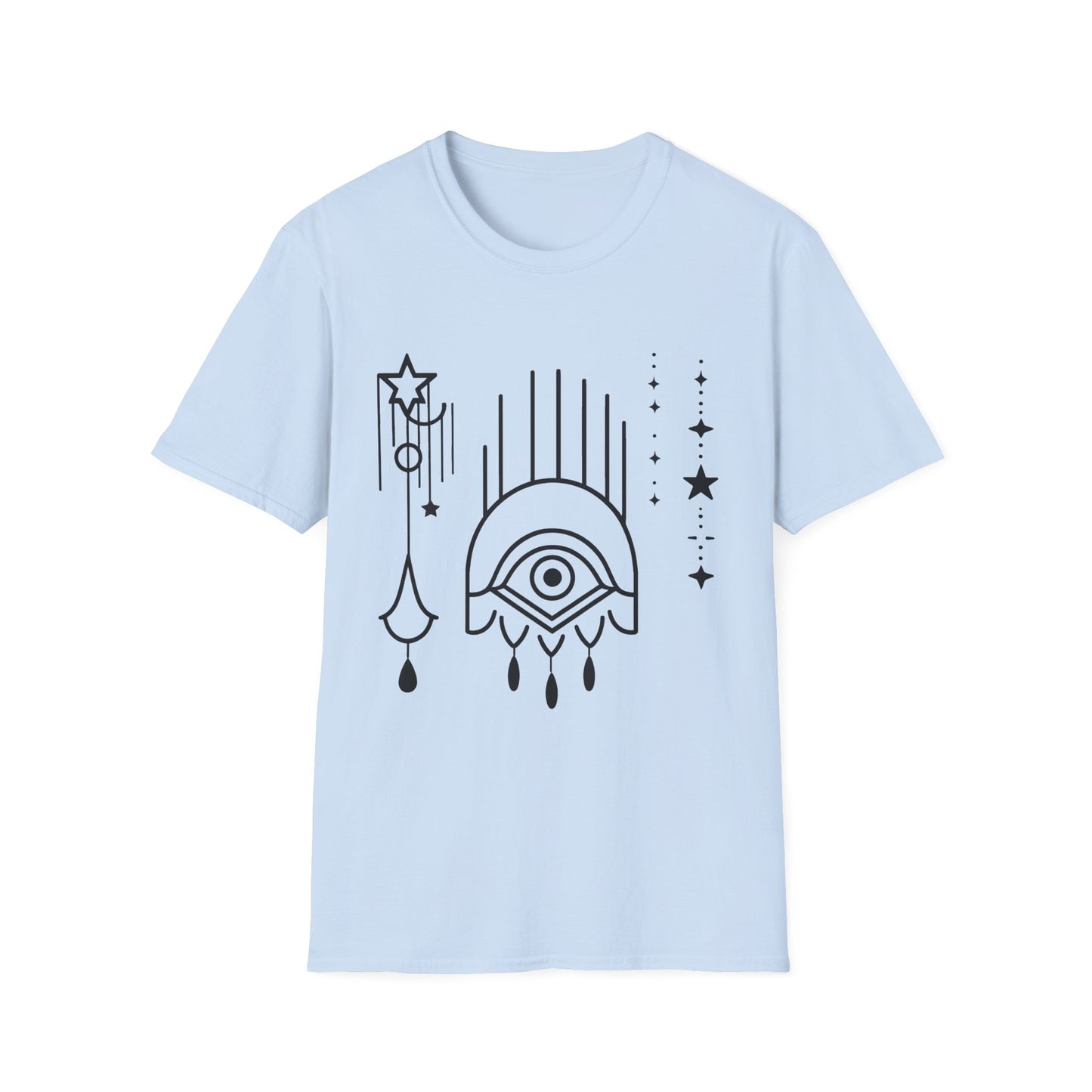 Mystical Eye Unisex Softstyle T-Shirt for Spiritual Seekers