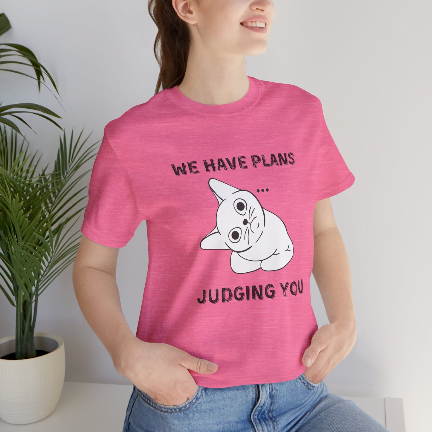 Judging You Cat Unisex T-Shirt – Funny Cat Lover Tee