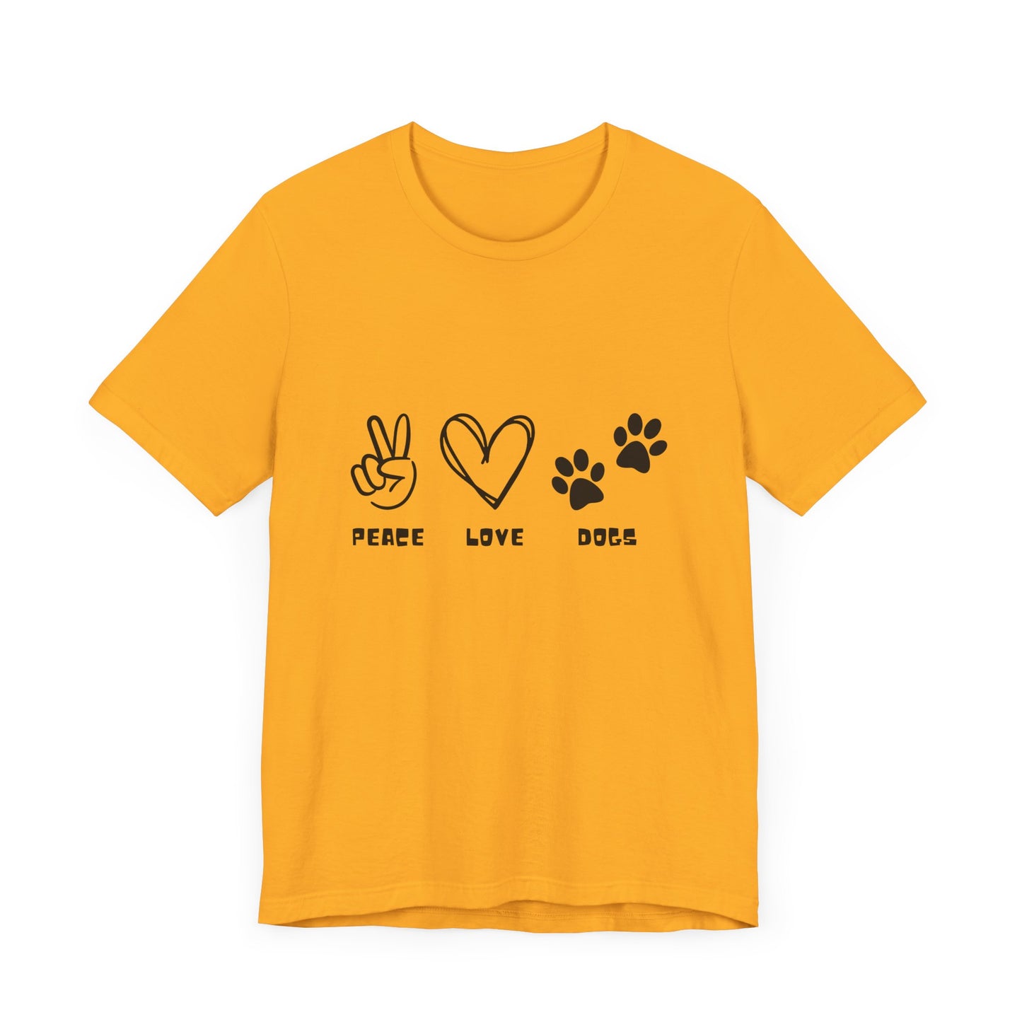 Peace Love Dogs Unisex Short Sleeve Tee - Casual Pet Lover T-Shirt