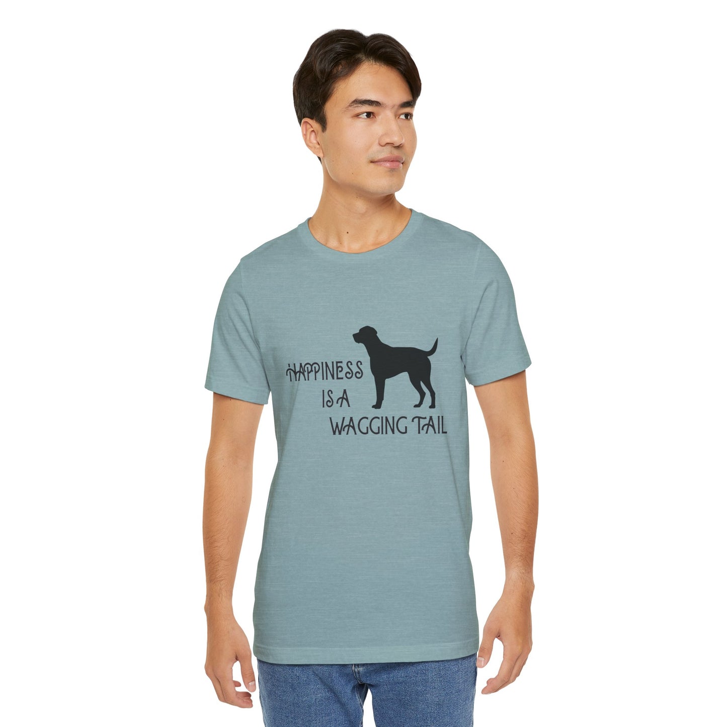 Happiness is a Wagging Tail Unisex Dog Lover Tee