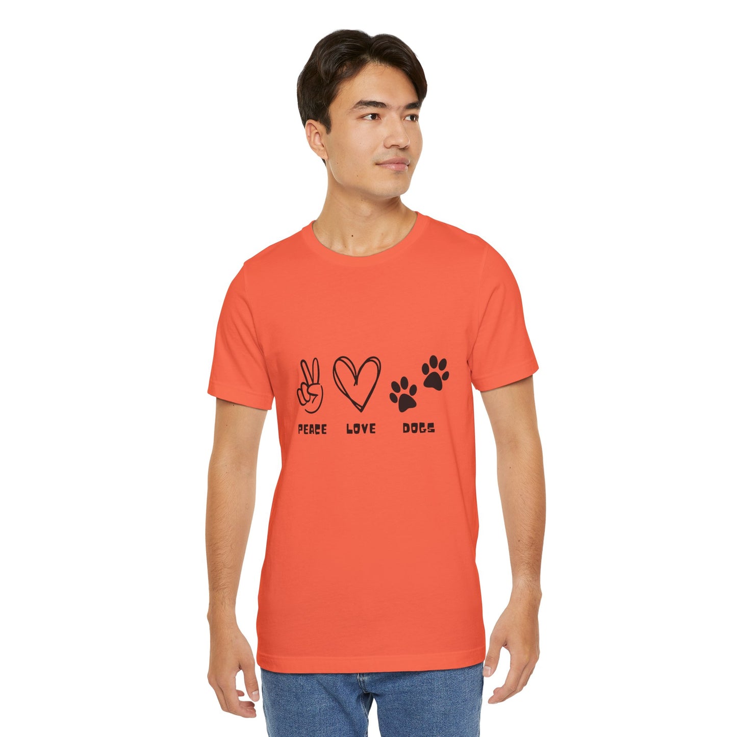 Peace Love Dogs Unisex Short Sleeve Tee - Casual Pet Lover T-Shirt