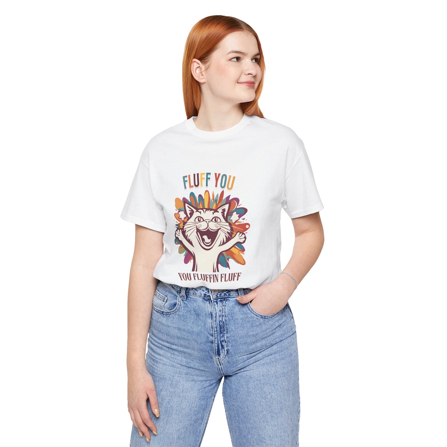 Fluff You Unisex Jersey Tee - Fun Cat Graphic Tee for Cat Lovers