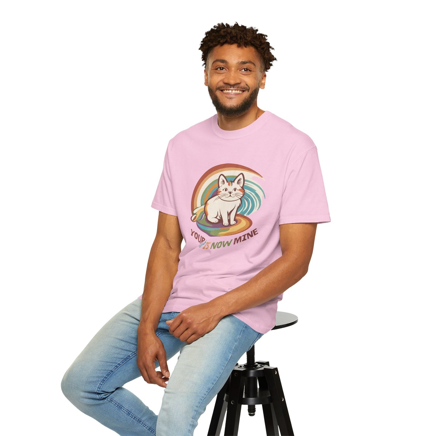 Cute Cat Lap Design Unisex T-Shirt – Perfect for Cat Lovers