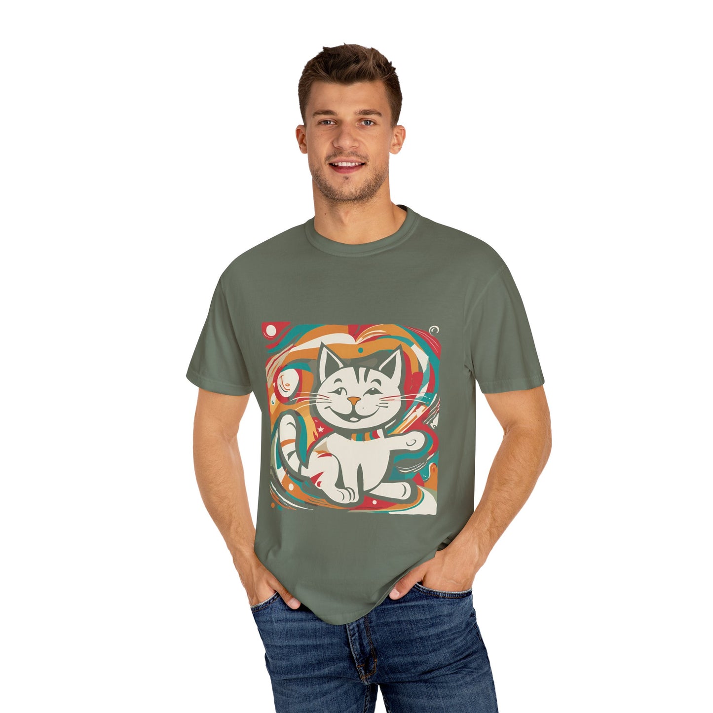 Playful Cat Graphic Unisex T-Shirt - Perfect for Pet Lovers