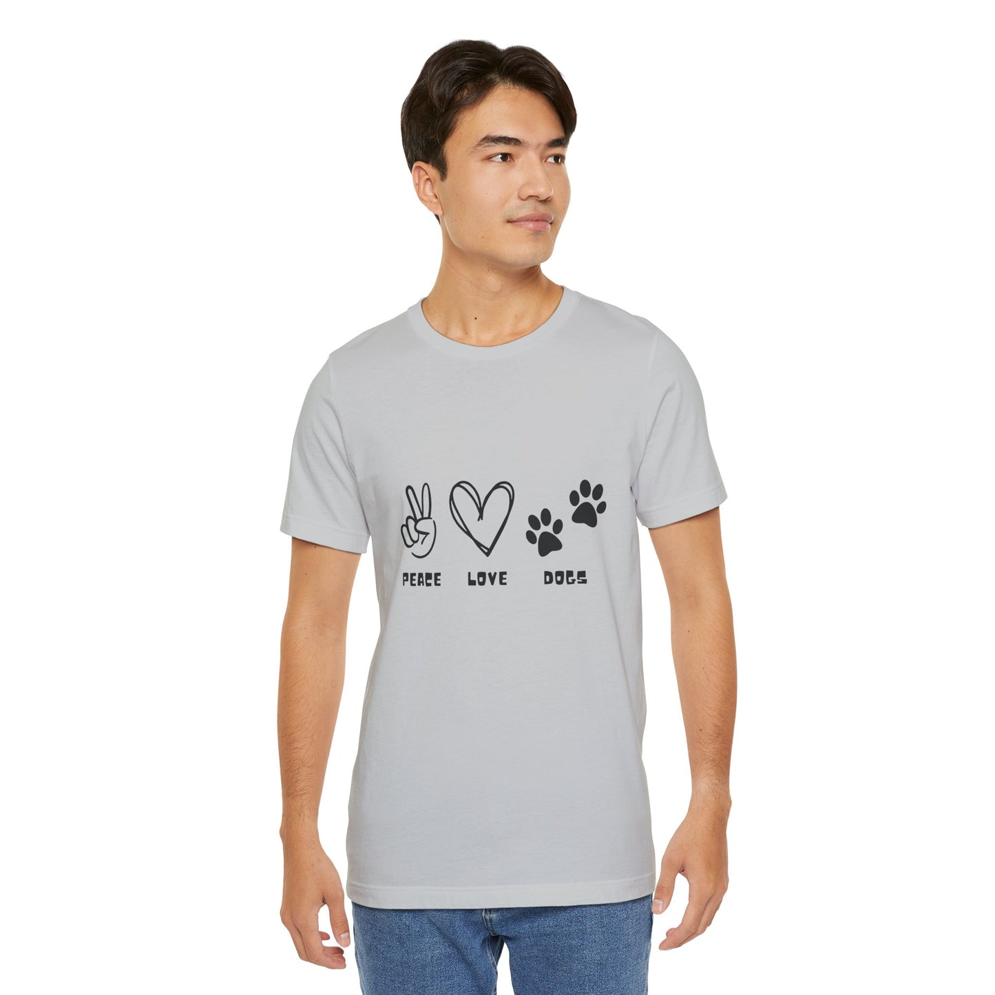 Peace Love Dogs Unisex Short Sleeve Tee - Casual Pet Lover T-Shirt