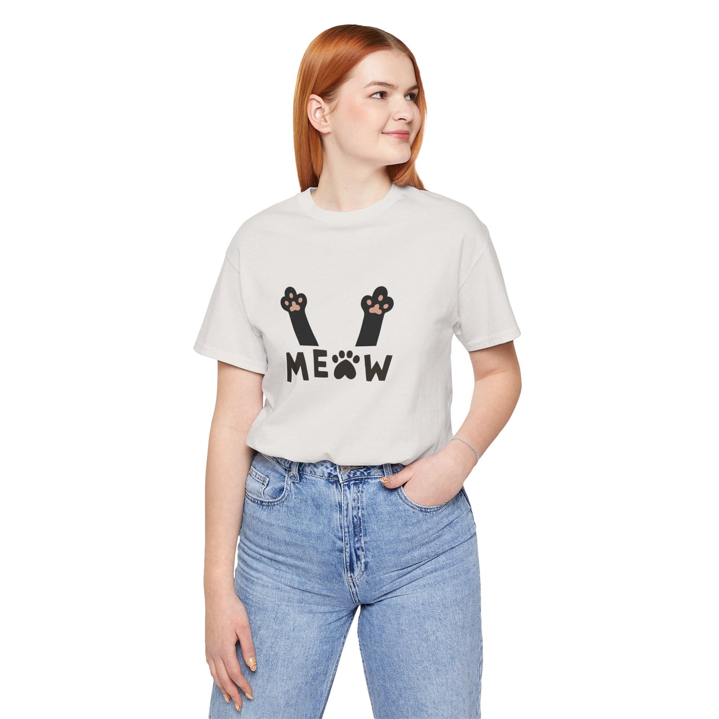 Meow Cat Paw Unisex Jersey Tee