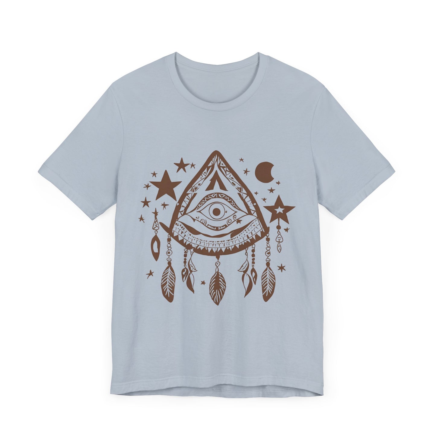 Mystical Boho Graphic Tee - Unisex Jersey Short Sleeve with Eye Design