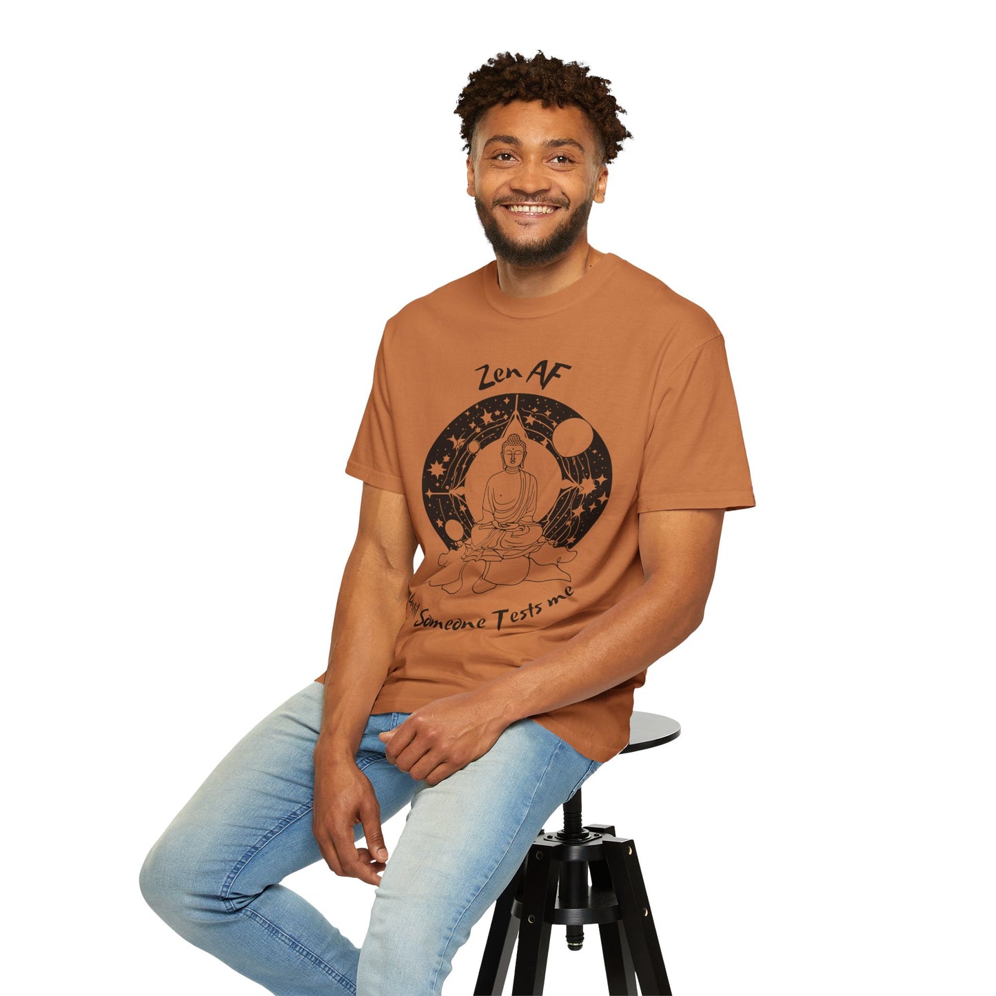 Zen AF Unisex Garment-Dyed T-Shirt - Mindfulness & Humor