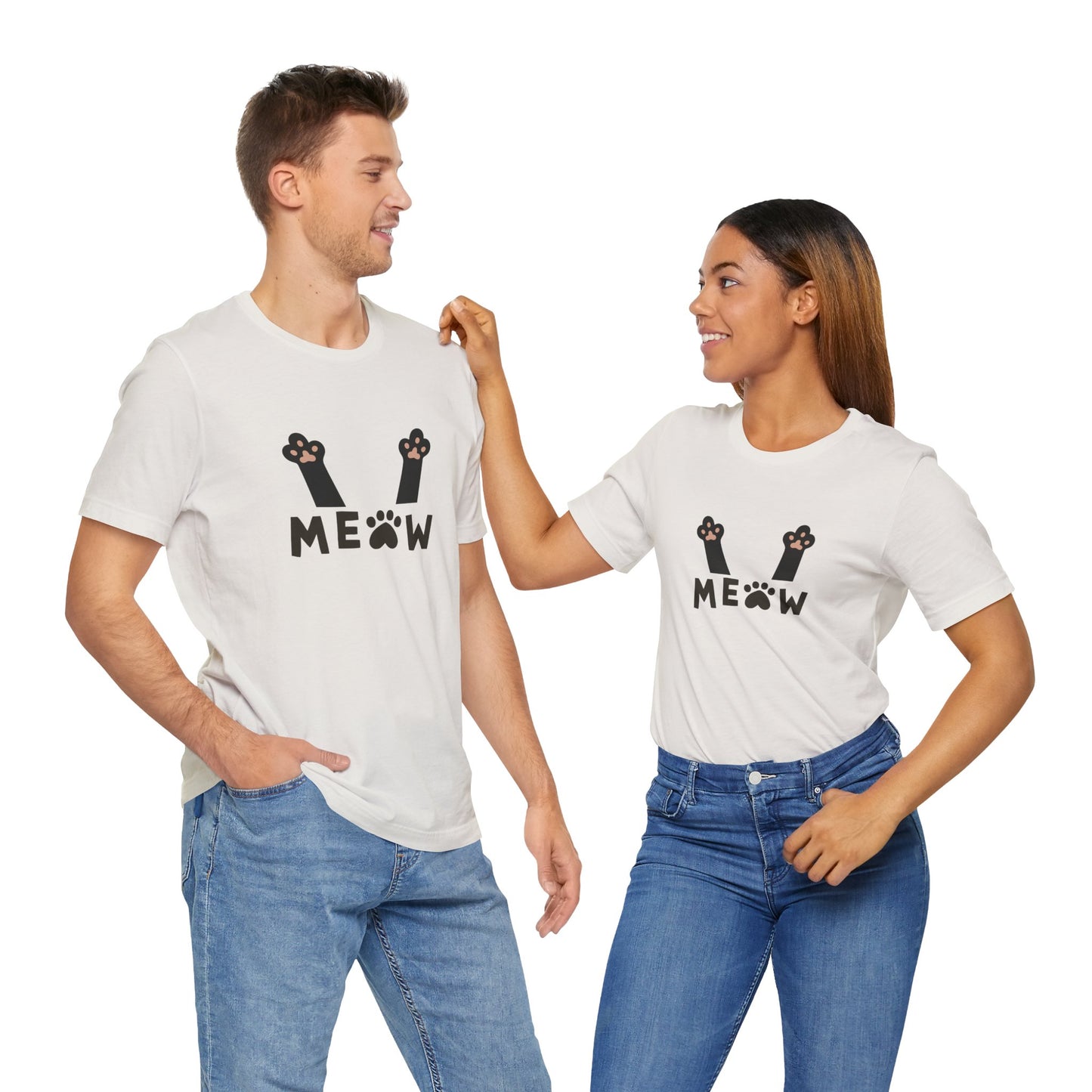 Meow Cat Paw Unisex Jersey Tee