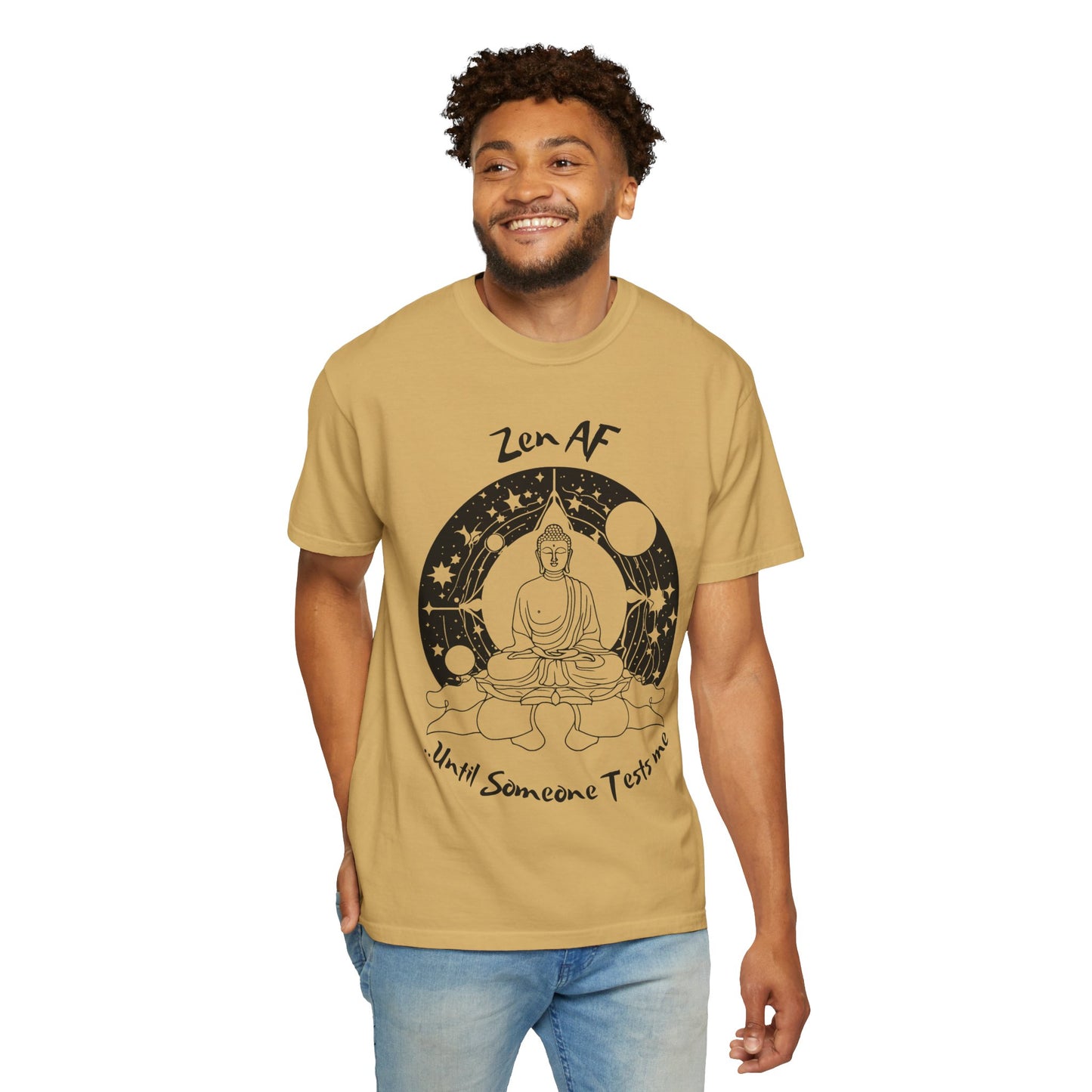 Zen AF Unisex Garment-Dyed T-Shirt - Mindfulness & Humor