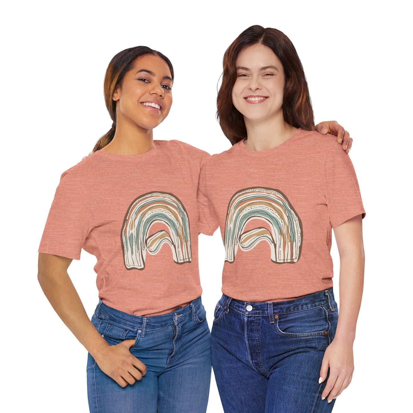 Cozy Rainbow Short Sleeve Tee for Everyday Wear