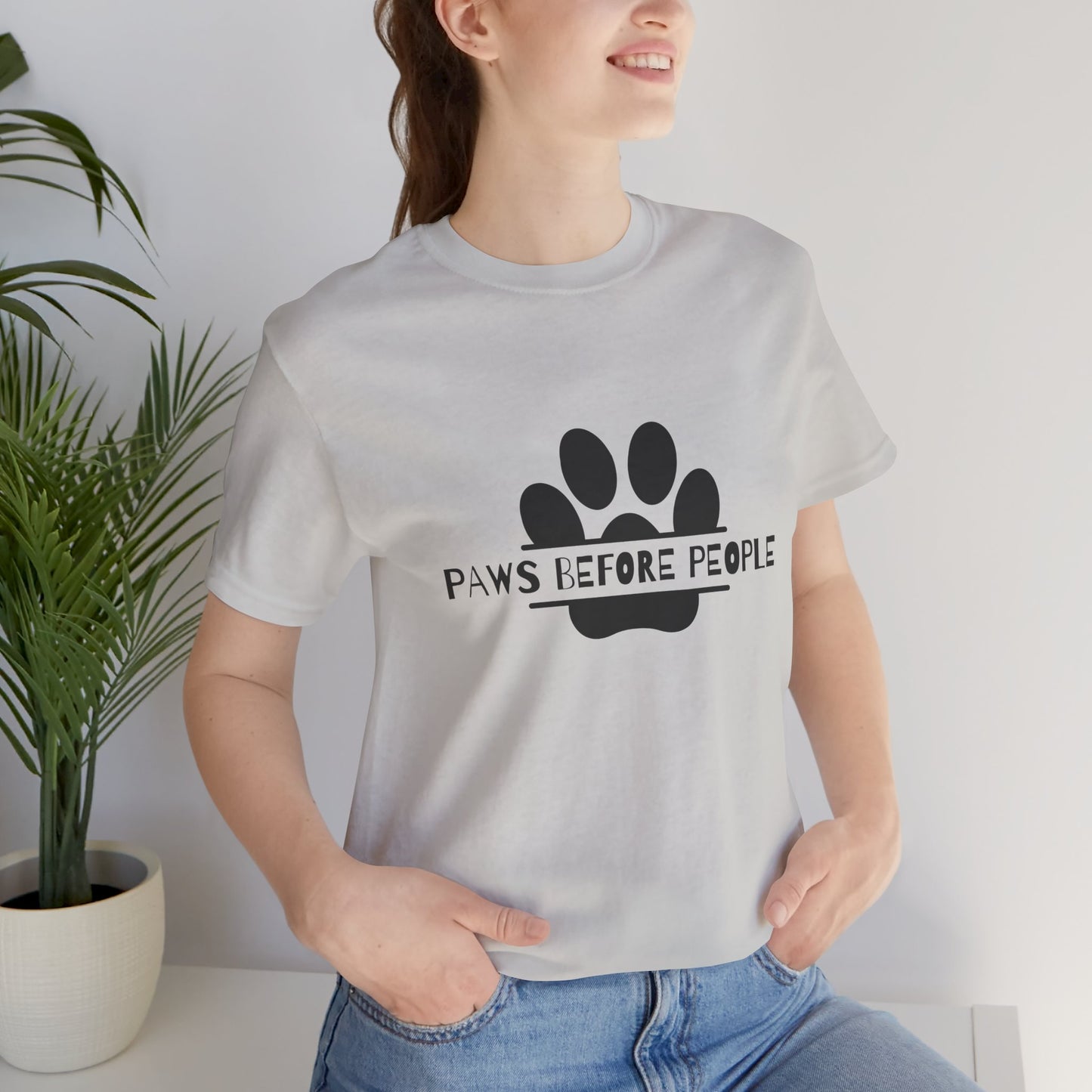 Funny Dog Lover T-Shirt - "Paws Before People" Unisex Tee