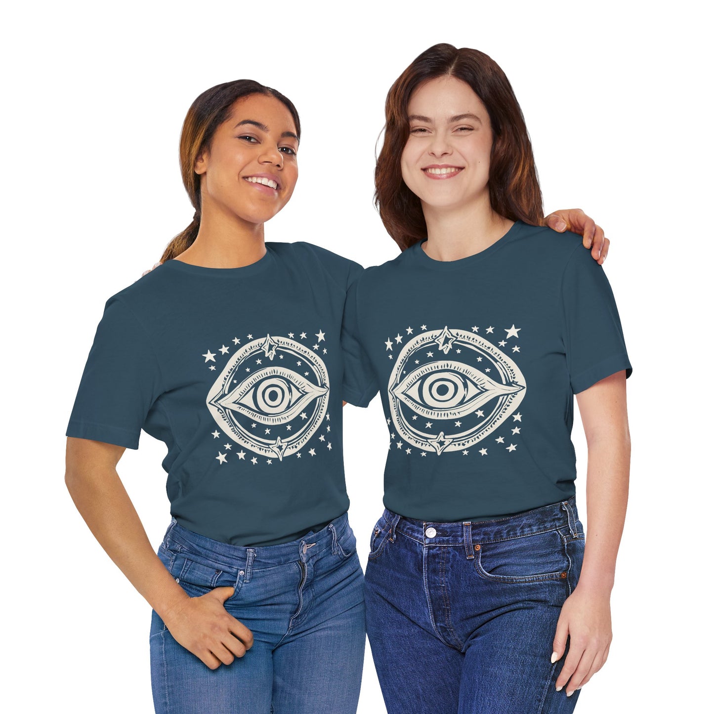 Mystic Eye Unisex Jersey Tee - Cosmic Stars T-Shirt