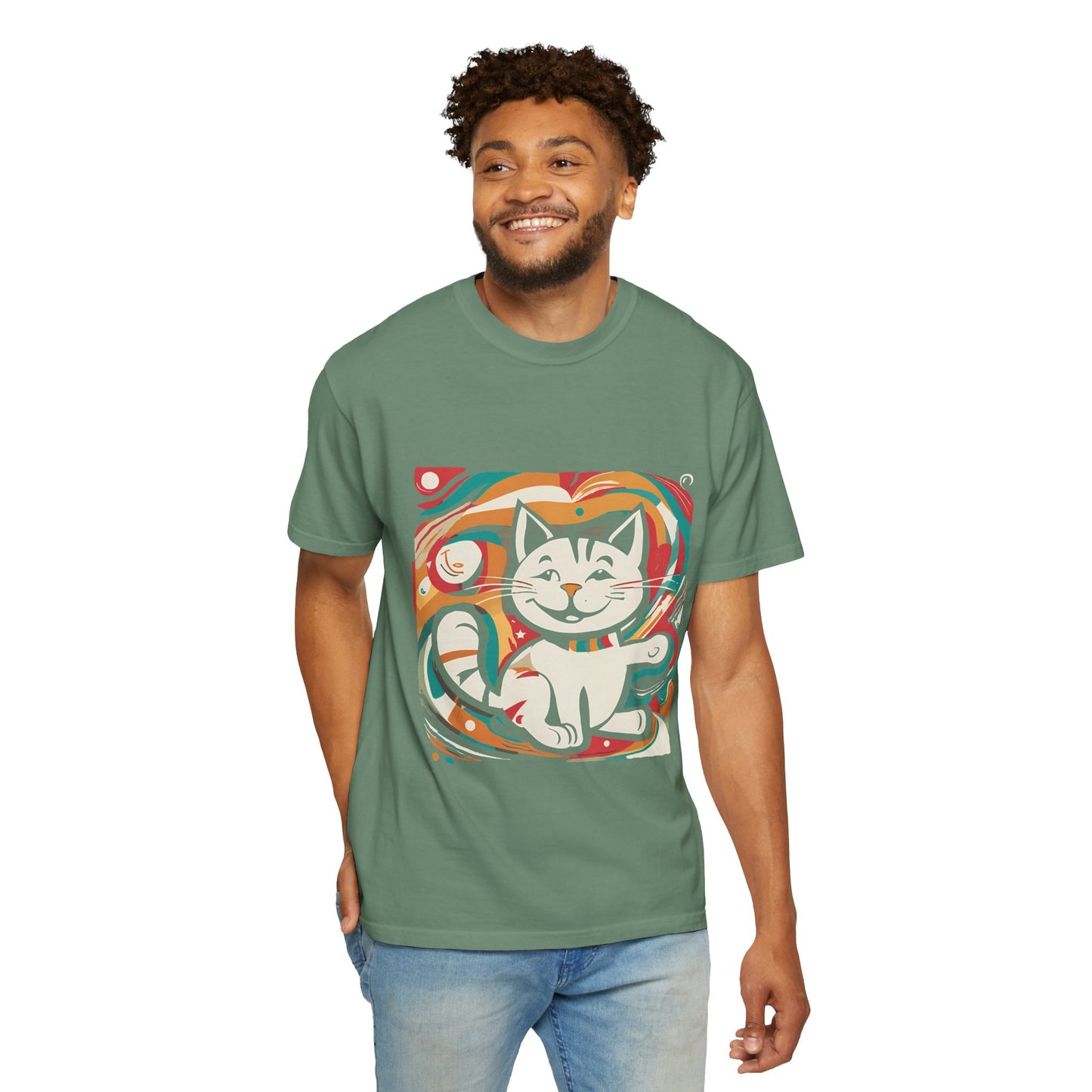 Playful Cat Graphic Unisex T-Shirt - Perfect for Pet Lovers