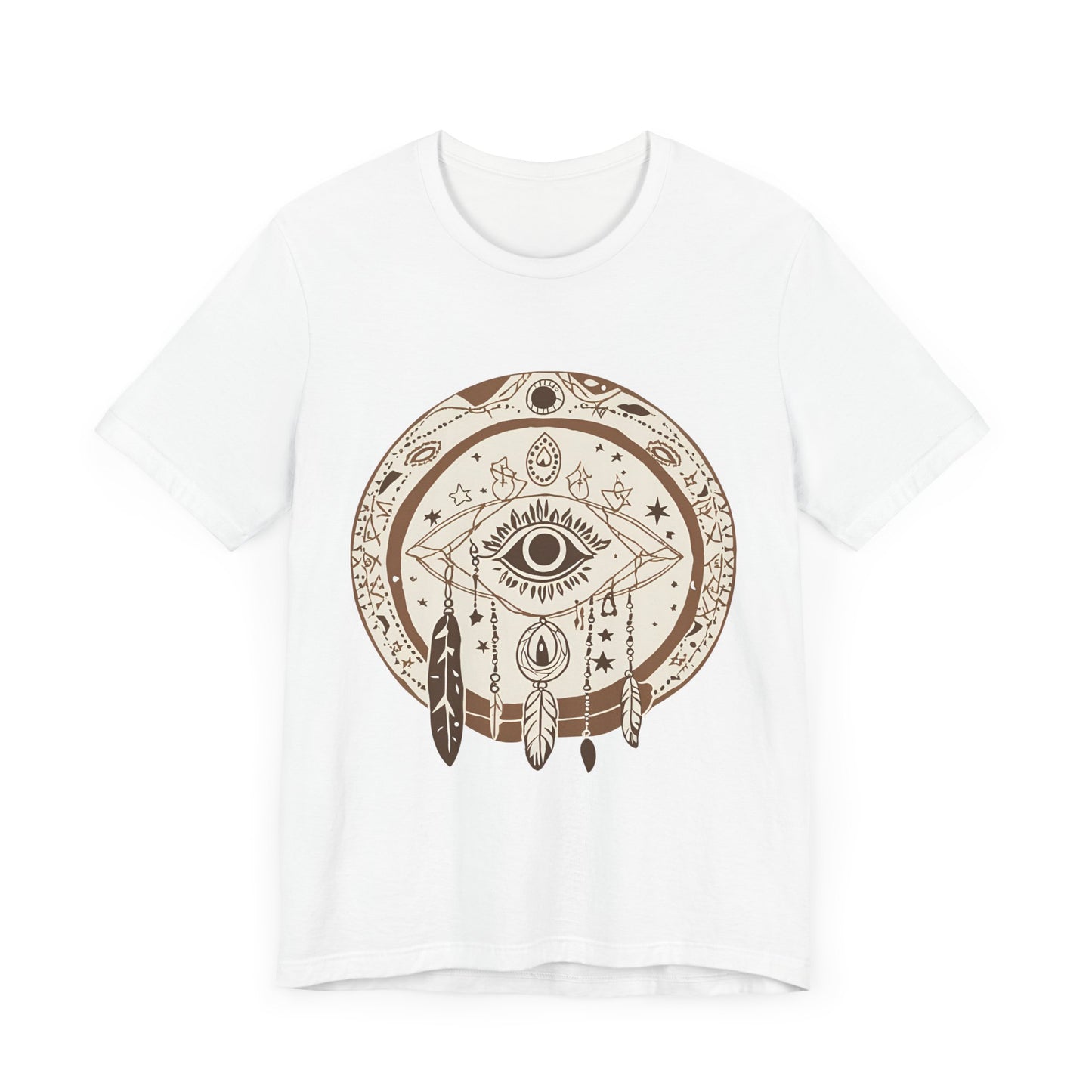 Bohemian Dreamcatcher Unisex Tee - Relaxed Graphic Short Sleeve Shirt for Festival Lovers