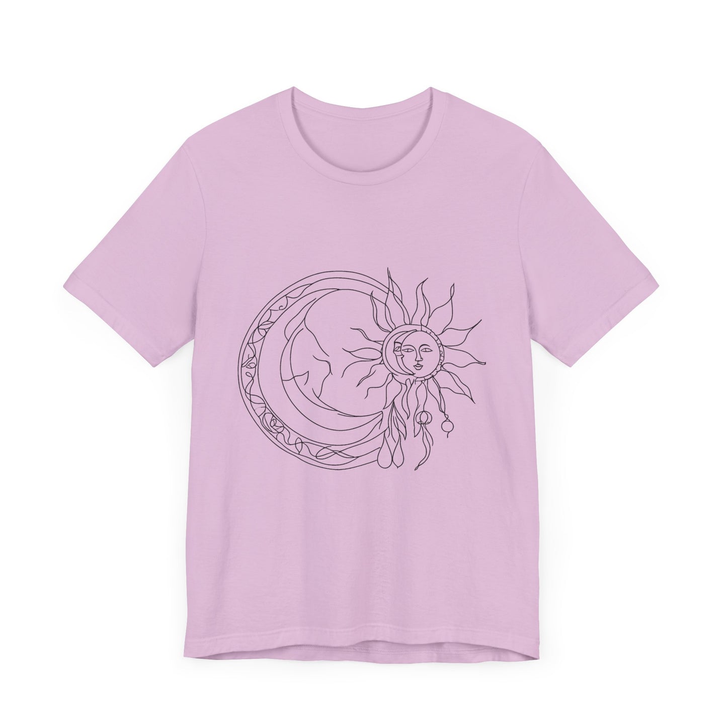 Sun and Moon Graphic Tee - Boho Unisex Jersey Short Sleeve Shirt