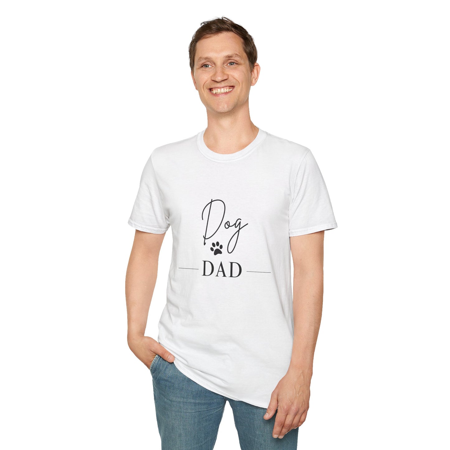 Dog Dad Unisex Softstyle T-Shirt - Perfect Gift for Pet Lovers