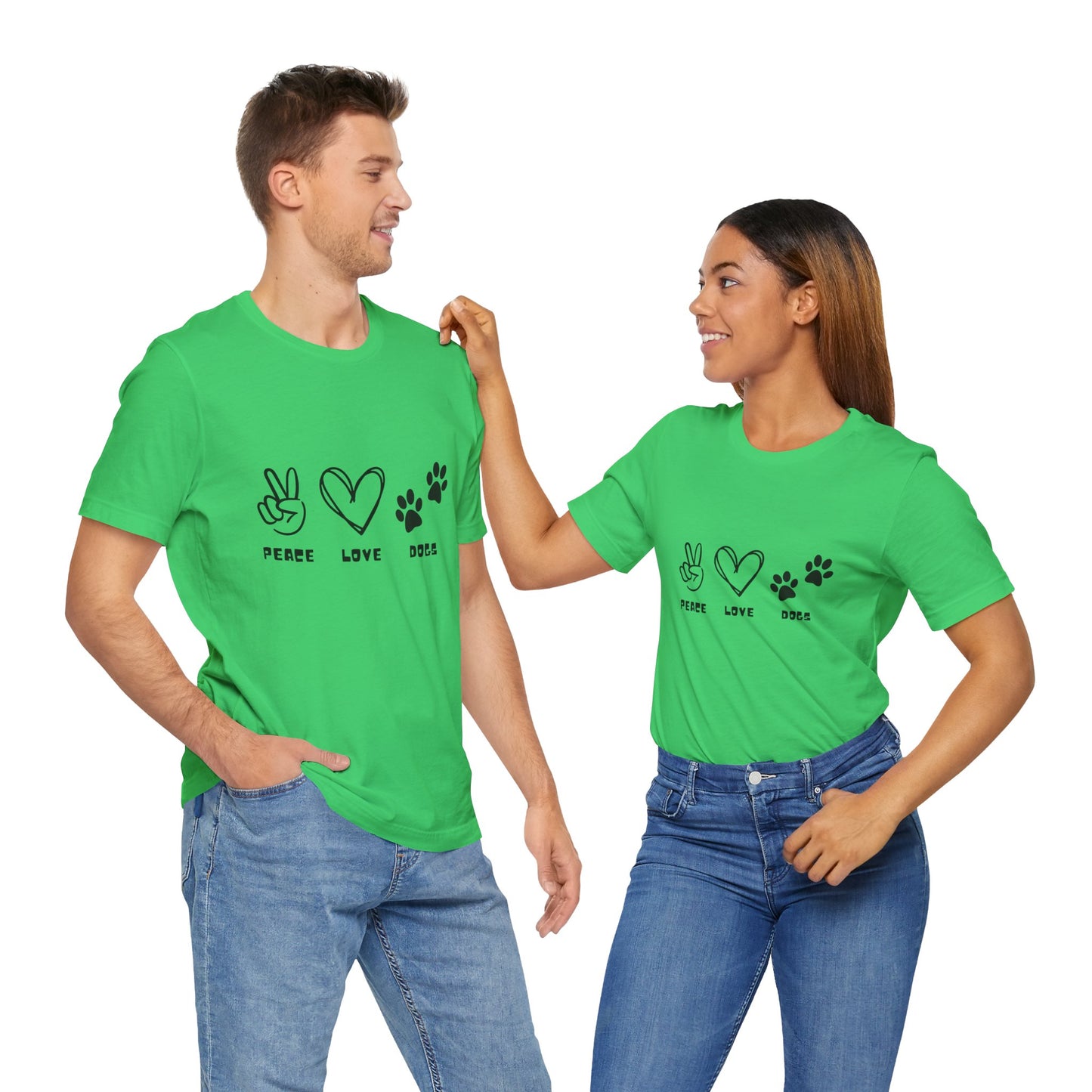 Peace Love Dogs Unisex Short Sleeve Tee - Casual Pet Lover T-Shirt