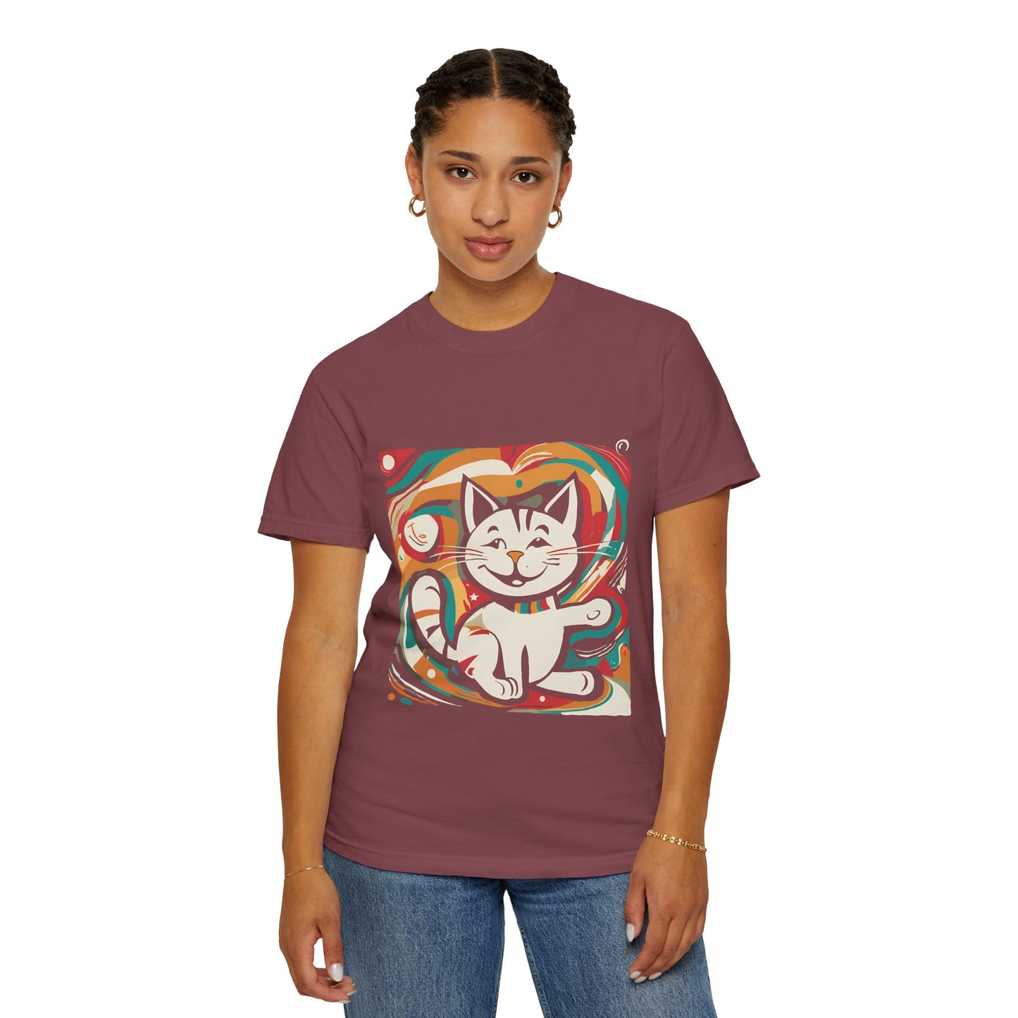 Playful Cat Graphic Unisex T-Shirt - Perfect for Pet Lovers