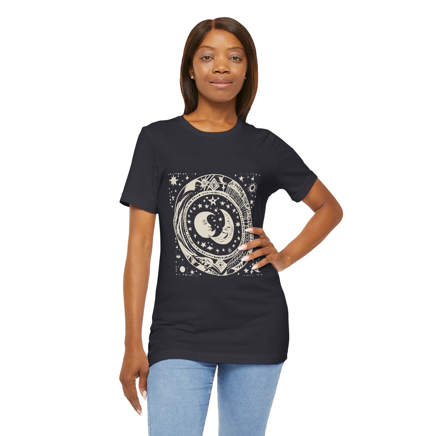 Celestial Harmony Unisex Jersey Tee - Cosmic Design