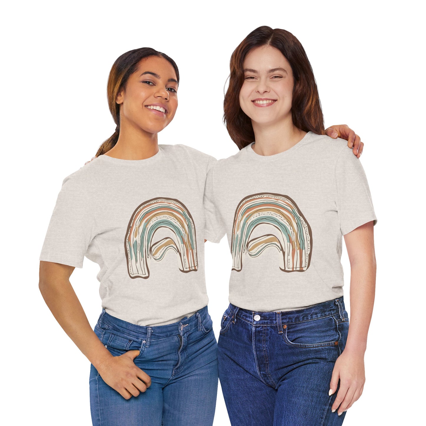 Cozy Rainbow Short Sleeve Tee for Everyday Wear