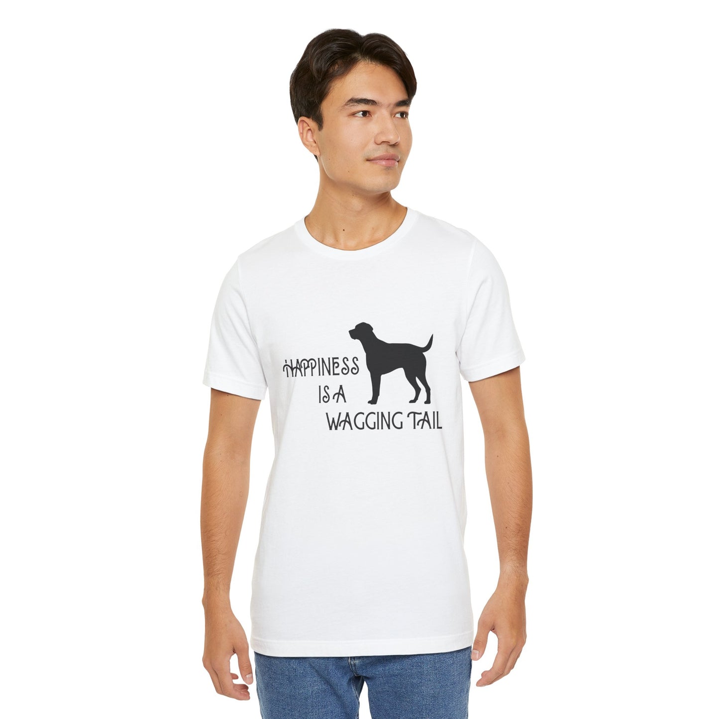 Happiness is a Wagging Tail Unisex Dog Lover Tee