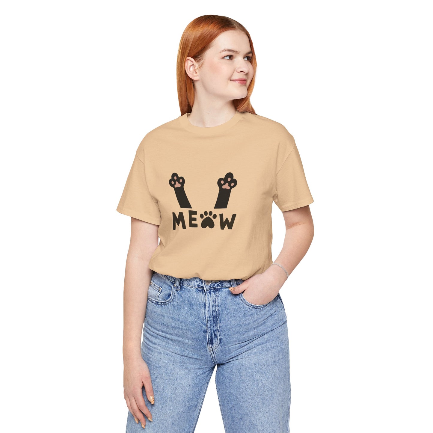 Meow Cat Paw Unisex Jersey Tee