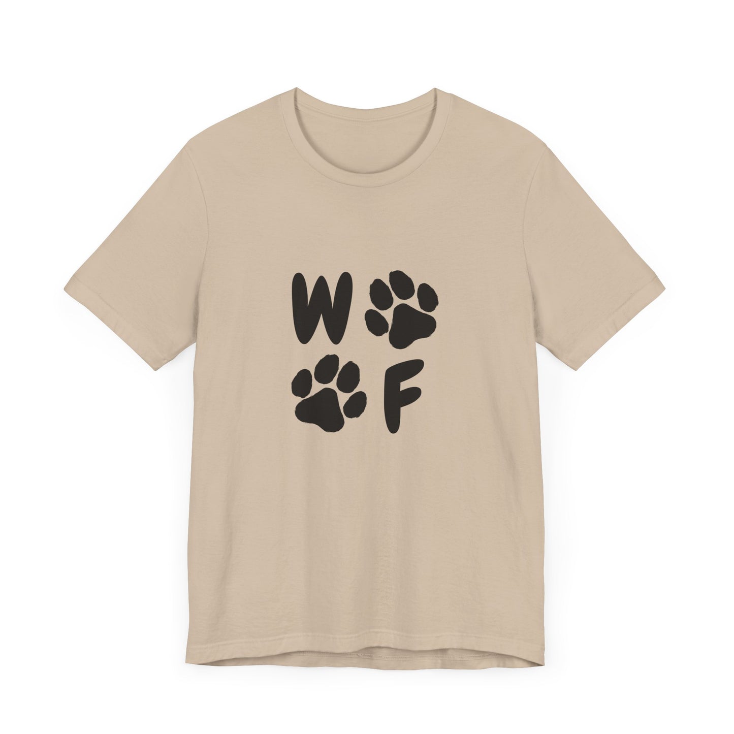 Unisex Dog Lovers Tee - 'WOOF' Graphic Short Sleeve Shirt