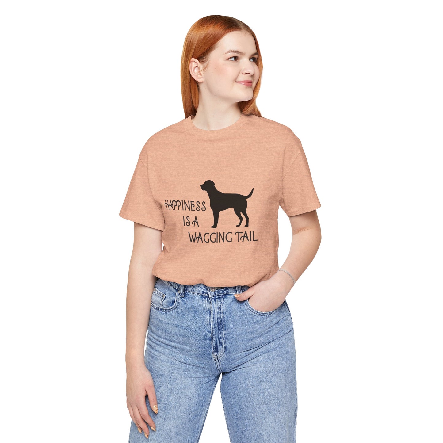 Happiness is a Wagging Tail Unisex Dog Lover Tee