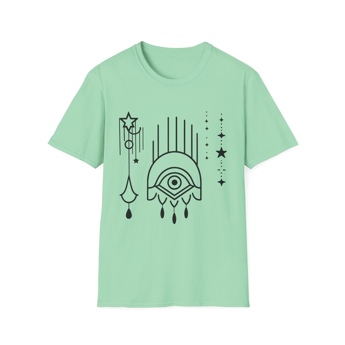 Mystical Eye Unisex Softstyle T-Shirt for Spiritual Seekers