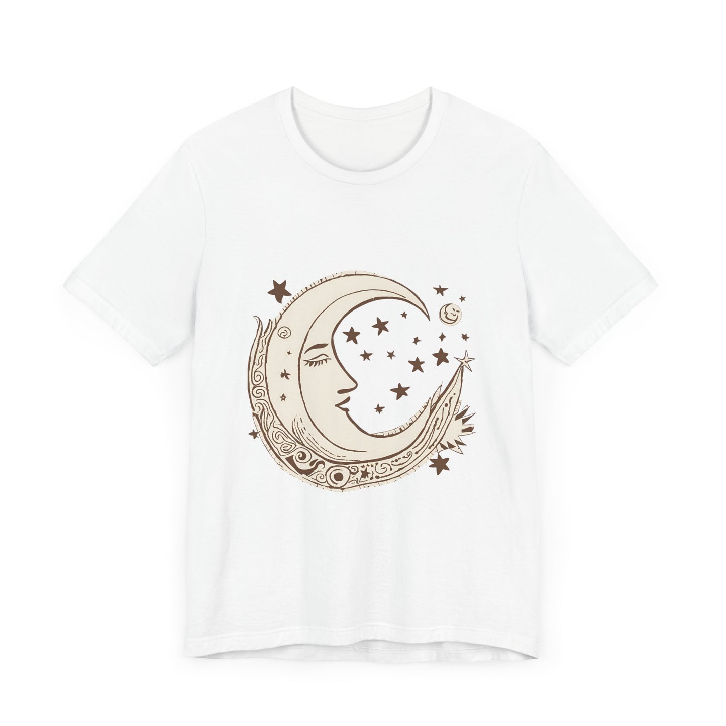 Celestial Moon and Stars Unisex Short Sleeve Tee