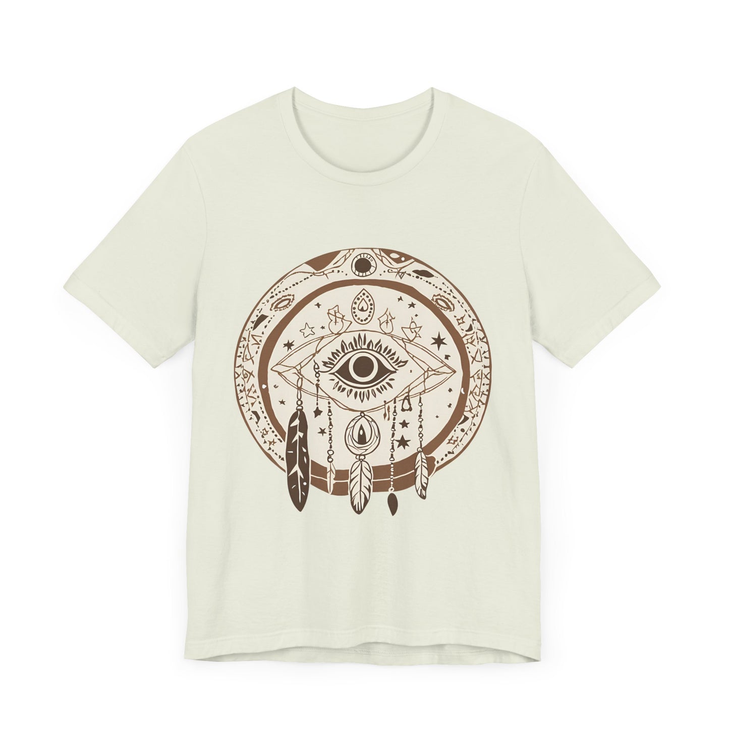 Bohemian Dreamcatcher Unisex Tee - Relaxed Graphic Short Sleeve Shirt for Festival Lovers