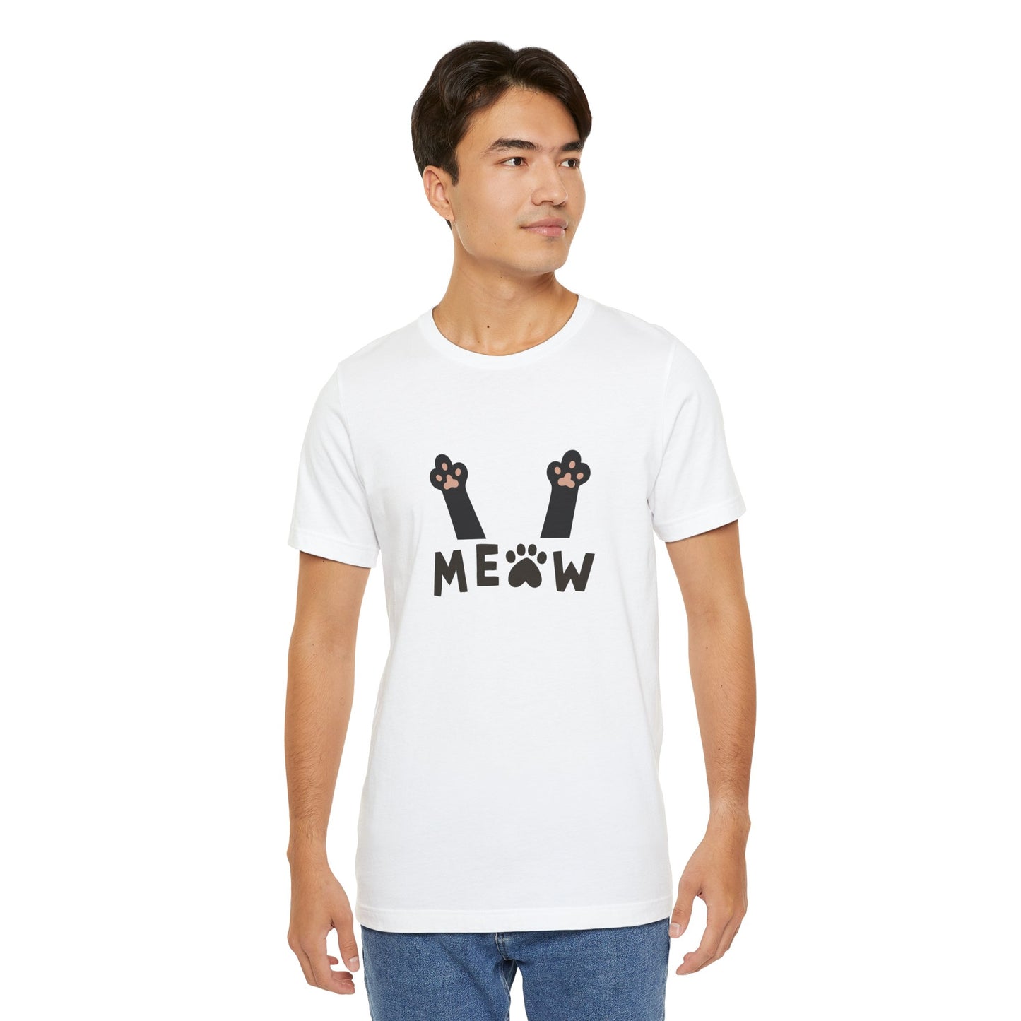 Meow Cat Paw Unisex Jersey Tee