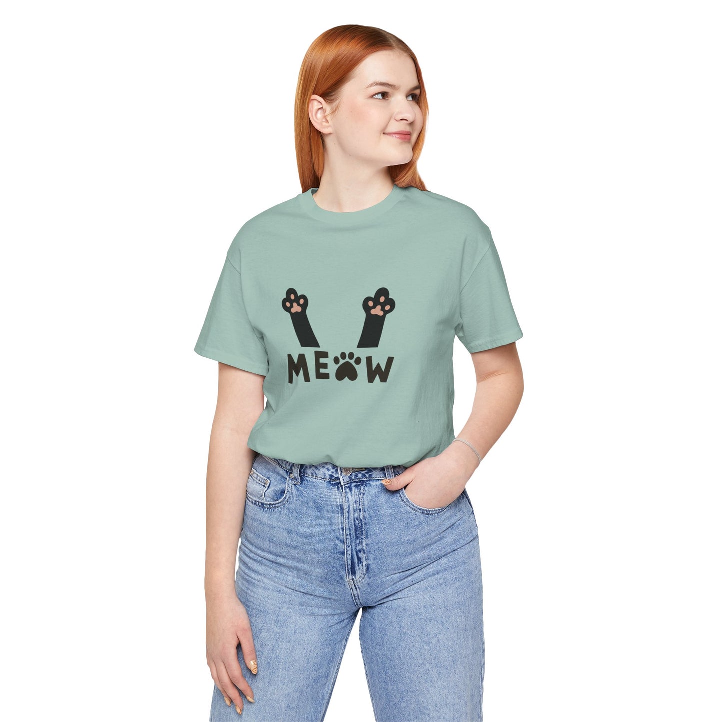 Meow Cat Paw Unisex Jersey Tee