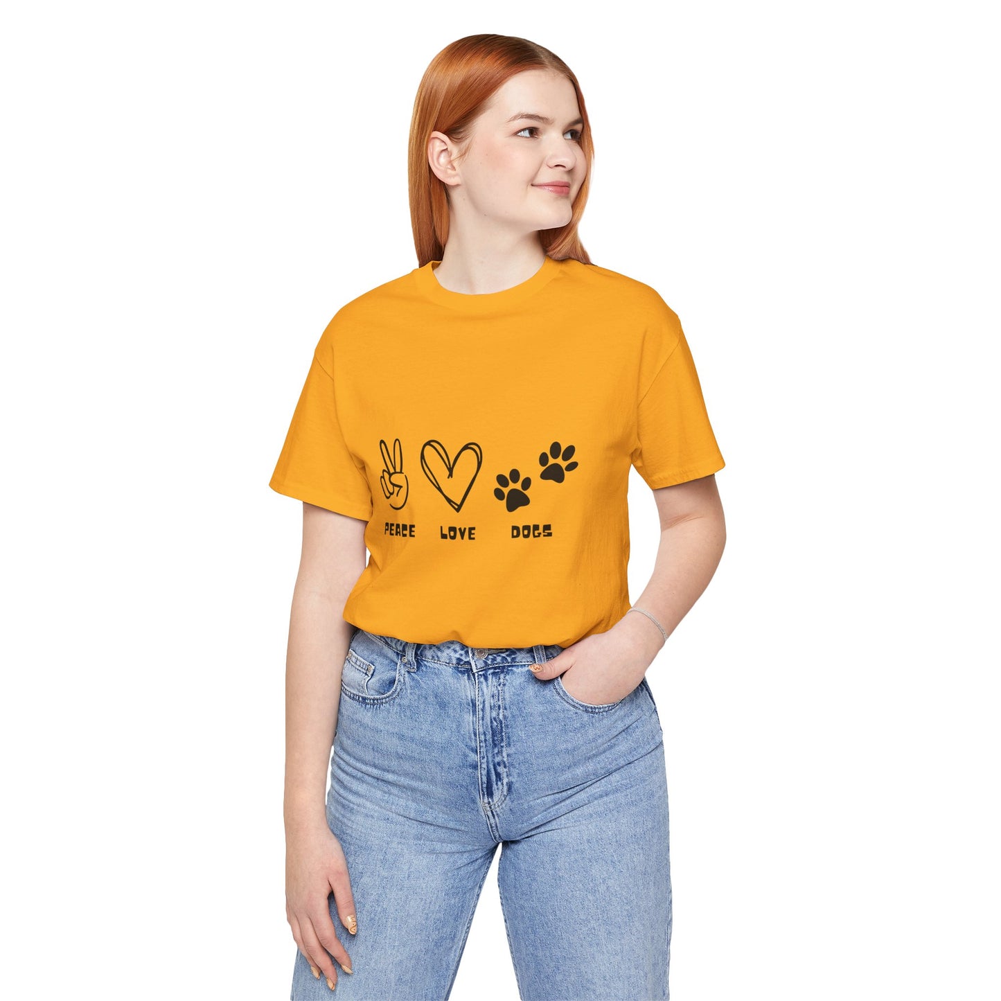 Peace Love Dogs Unisex Short Sleeve Tee - Casual Pet Lover T-Shirt