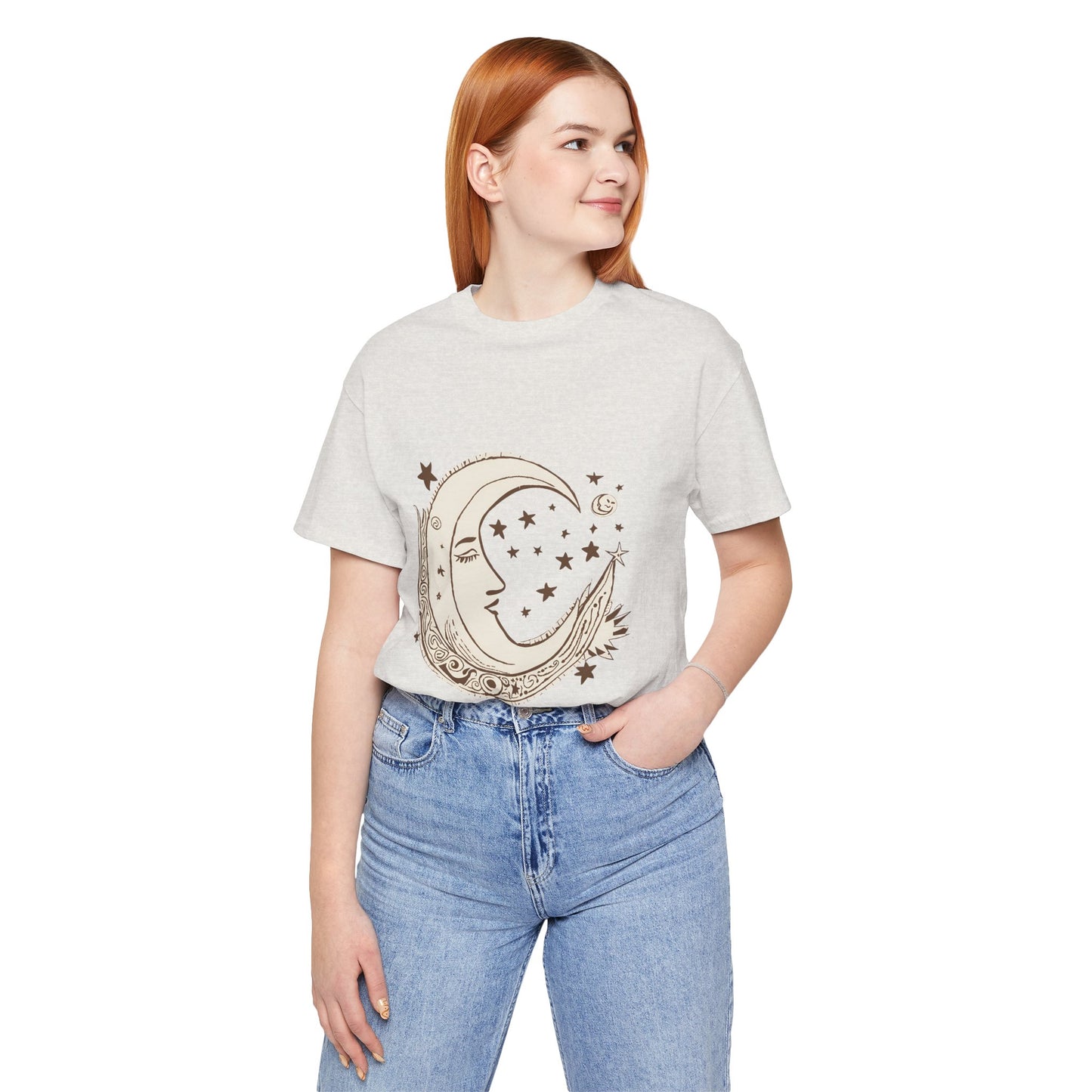 Celestial Moon and Stars Unisex Short Sleeve Tee