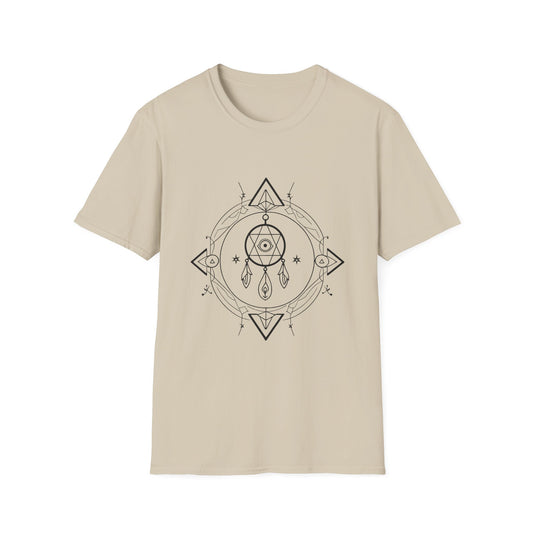 Dreamcatcher Unisex Softstyle T-Shirt - Boho Chic Graphic Tee for Spiritual Vibes