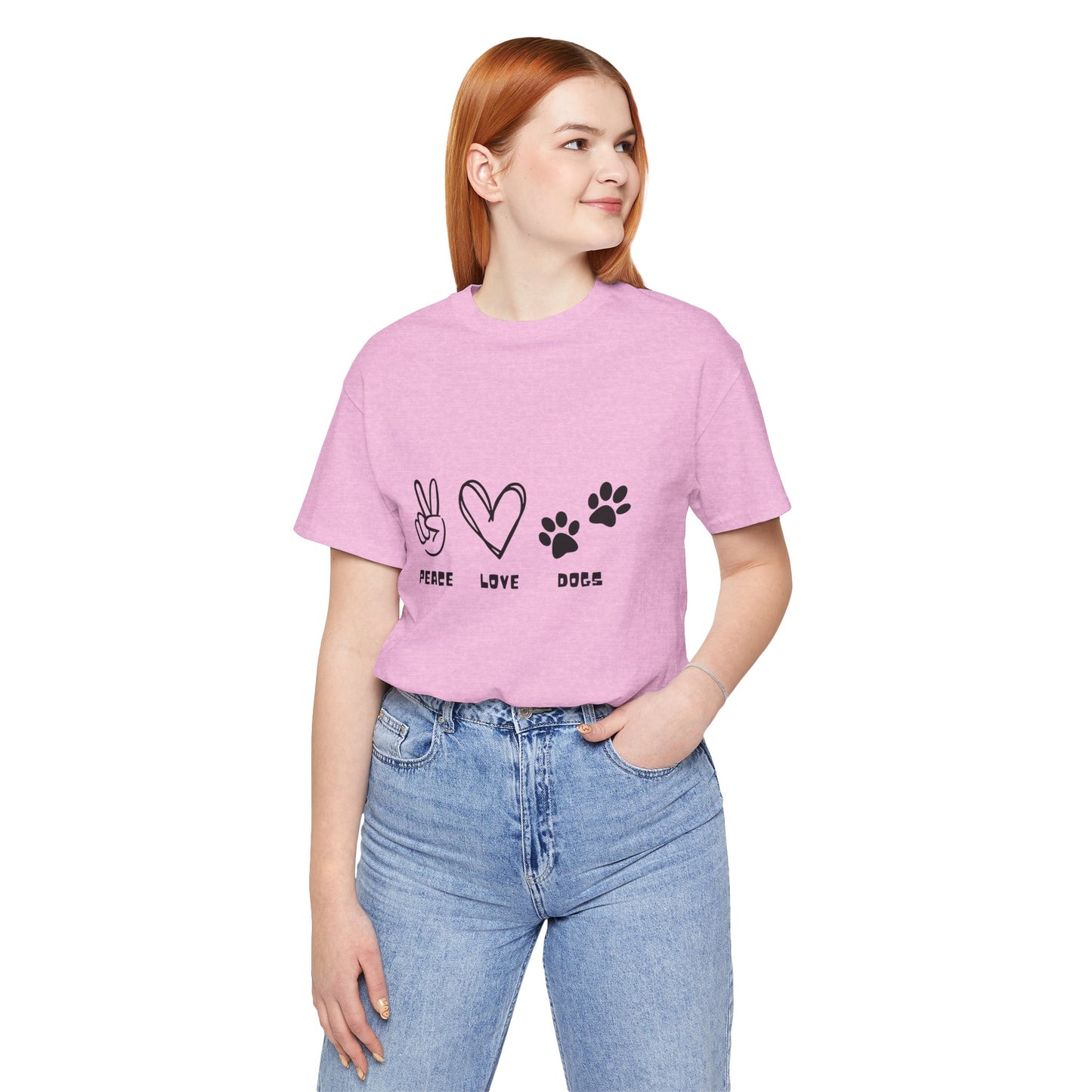 Peace Love Dogs Unisex Short Sleeve Tee - Casual Pet Lover T-Shirt