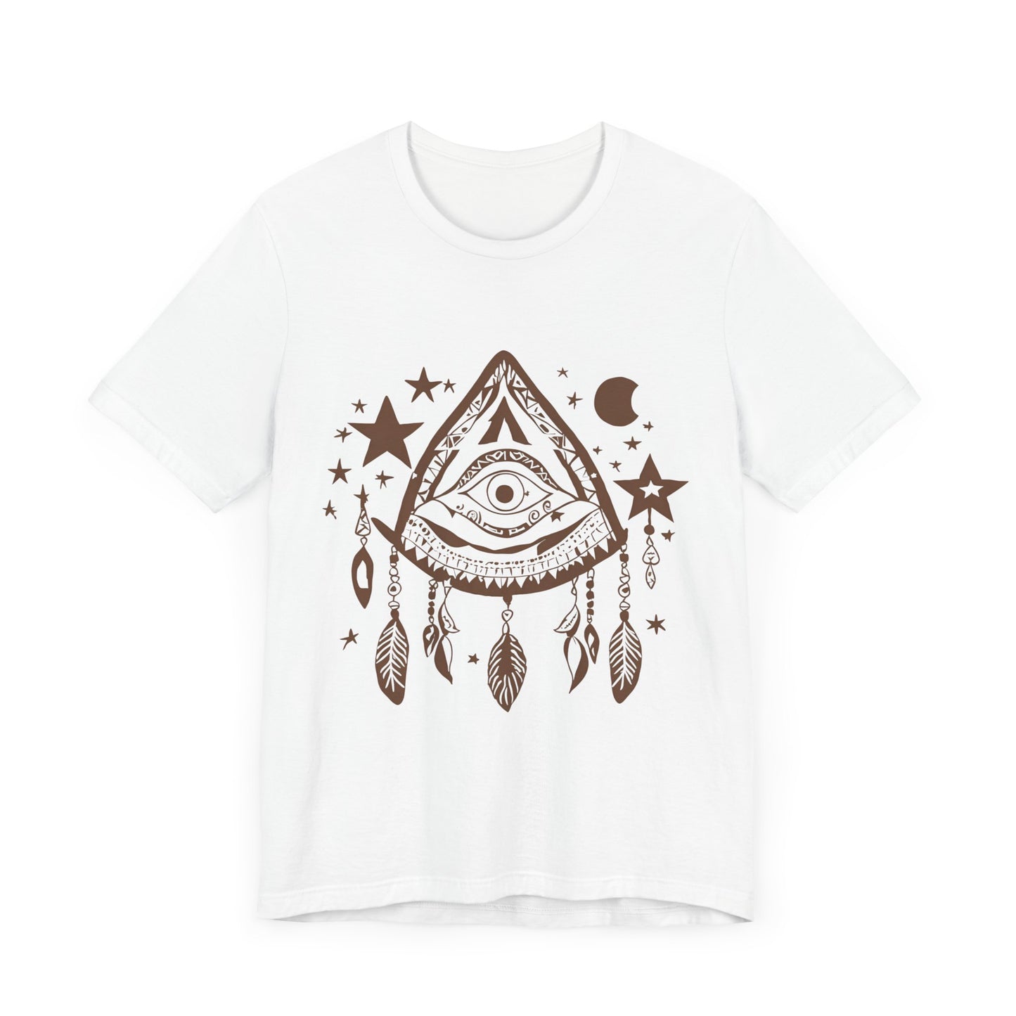 Mystical Boho Graphic Tee - Unisex Jersey Short Sleeve with Eye Design