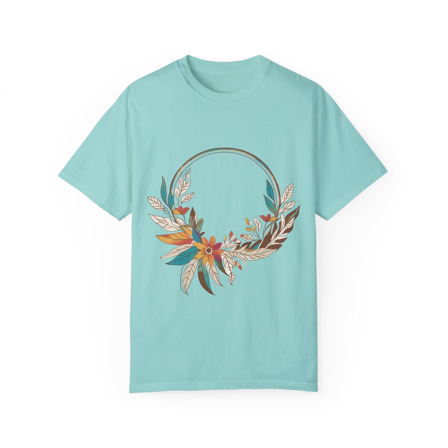 Vintage Floral Unisex T-Shirt - Autumn Wreath Design