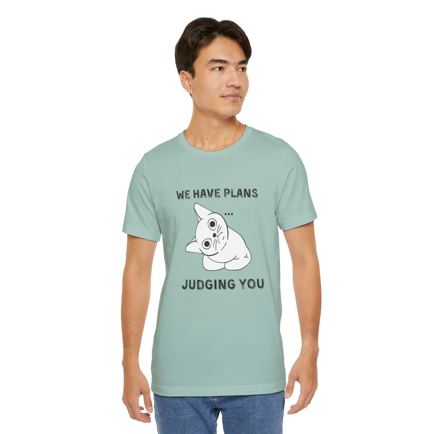 Judging You Cat Unisex T-Shirt – Funny Cat Lover Tee