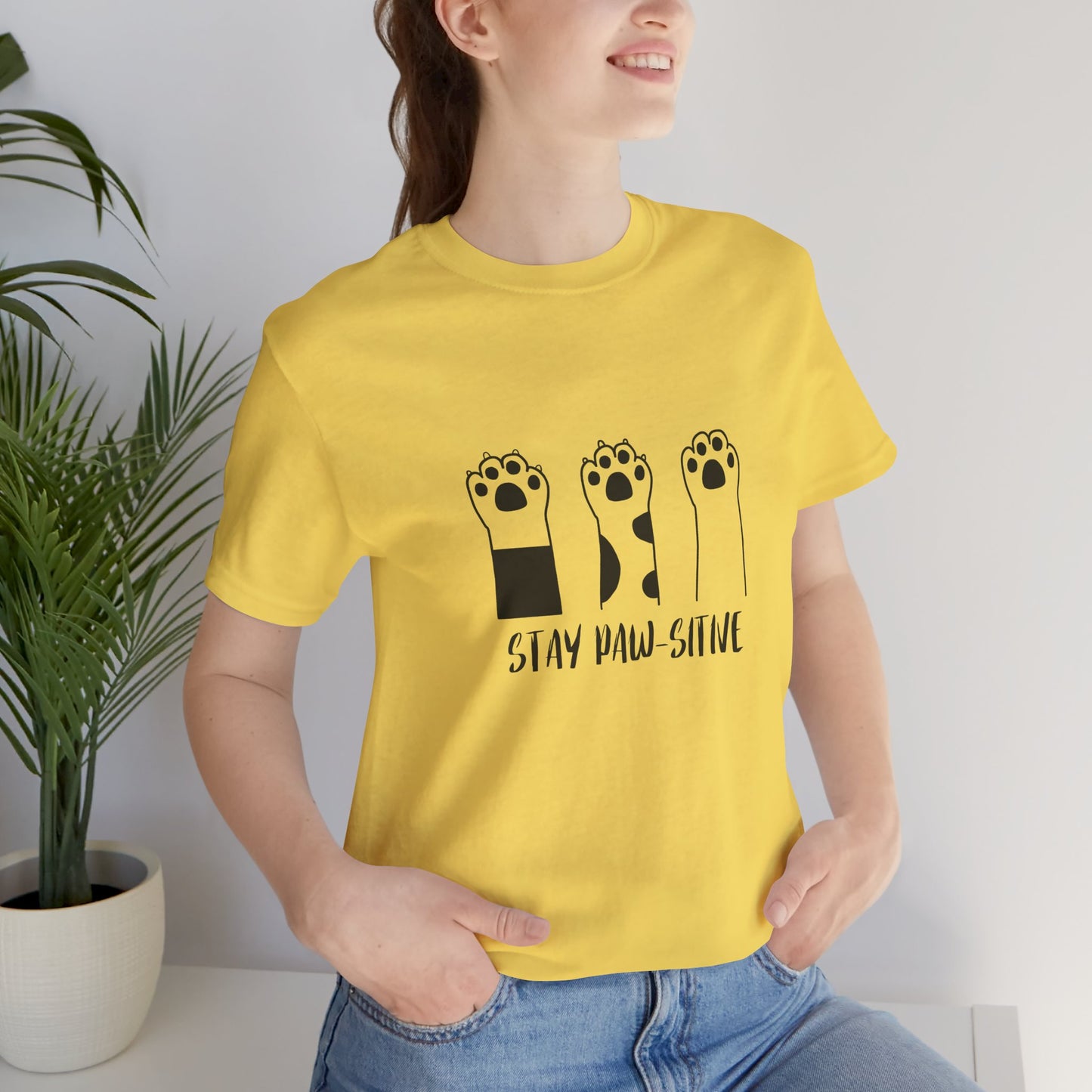 Stay Paw-Sitive Cat Lover T-Shirt